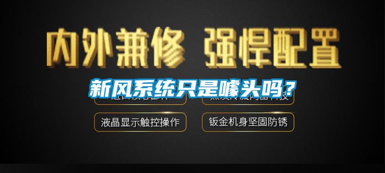 新风系统只是噱头吗？