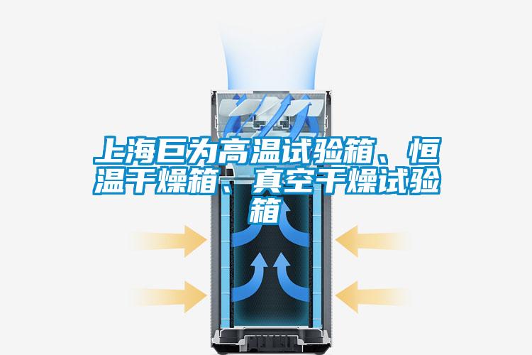 上海巨为高温试验箱、恒温干燥箱、真空干燥试验箱