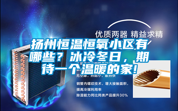 扬州恒温恒氧小区有哪些？冰冷冬日，期待一个温暖的家!